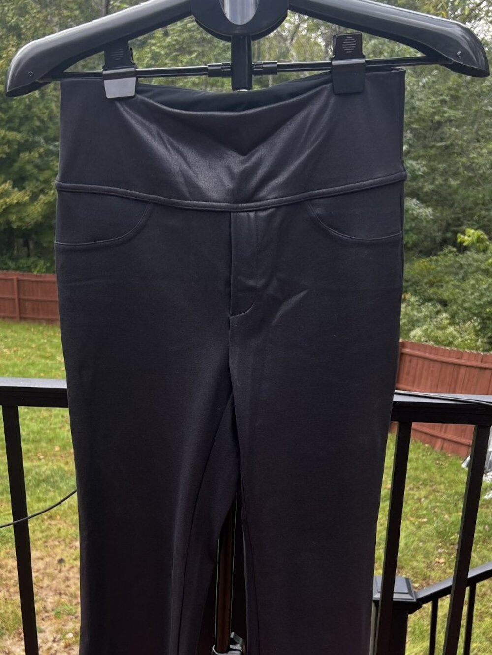 NWOT Halara Faux Leather Metallic Flare Yoga Pants